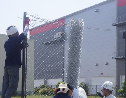 金網の設置